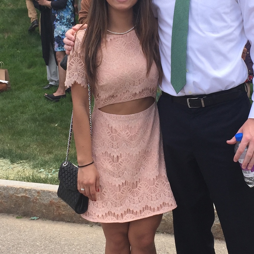Stylestalker pink lace dress